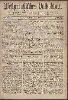 Westpreu&szlig;isches Volksblatt 1887 15.10 nr 236