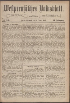 Westpreu&szlig;isches Volksblatt 1887 19.10 239
