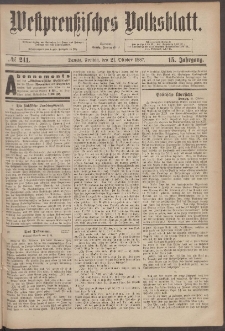 Westpreußisches Volksblatt 1887 21.10 nr 241