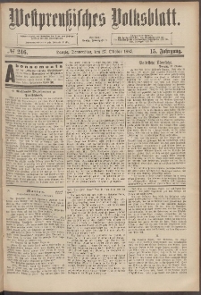 Westpreußisches Volksblatt 1887 27.10 nr 246