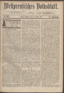 Westpreußisches Volksblatt 1887 28.10 nr 247