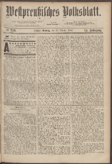 Westpreußisches Volksblatt 1887 31.10 nr 249