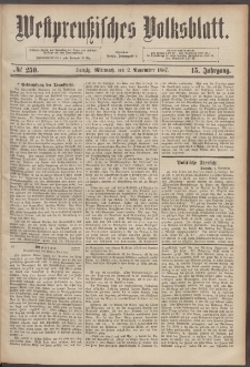 Westpreußisches Volksblatt 1887 02.11 nr 250