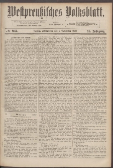 Westpreußisches Volksblatt 1887 05.11 nr 253