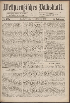 Westpreußisches Volksblatt 1887 08.11 nr 255