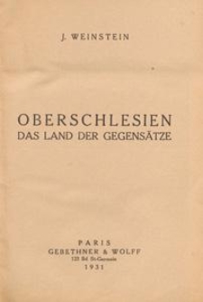 Die polnische Bewegung in Oberschlesien : eine Denkschrift