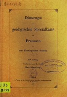 Erl&auml;uterungen zur geologischen Specialkarte von Preussen und den Th&uuml;ringischen Staaten. Lfg. 44. Blatt Schaumburg. Gradabt. 67, No. 40