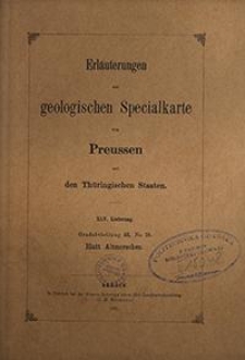 Erläuterungen zur geologischen Specialkarte von Preussen und den Thüringischen Staaten. Lfg. 45. Blatt Altmorschen. Gradabt. 55, No. 56