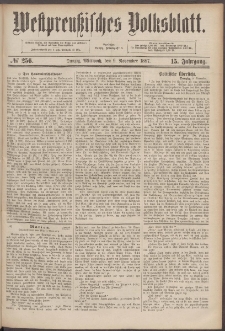 Westpreußisches Volksblatt 1887 09.11 nr 256