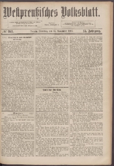 Westpreußisches Volksblatt 1887 15.11 nr 261