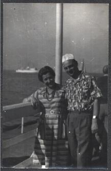 Zbigniew Śliwiński z żoną Marią nad morzem