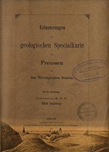 Erläuterungen zur geologischen Specialkarte von Preussen und den Thüringischen Staaten. Lfg. 47. Blatt Hilsberg. Gradabt. 18, No. 50