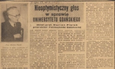 [Kolekcja materiałów źródłowych i opracowań Andrzeja Bukowskiego dotycząca starań o utworzenie uniwersytetu w Gdańsku : 1957 rok]