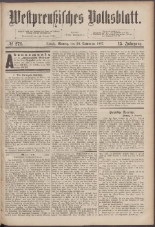 Westpreußisches Volksblatt 1887 28.11 nr 272