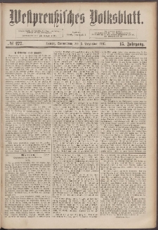 Westpreußisches Volksblatt 1887 3.12 nr 277