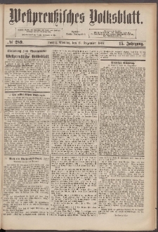 Westpreußisches Volksblatt 1887 19.12 nr 289