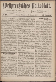 Westpreußisches Volksblatt 1887 21.12 nr 291