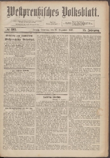 Westpreußisches Volksblatt 1887 27.12 nr 295
