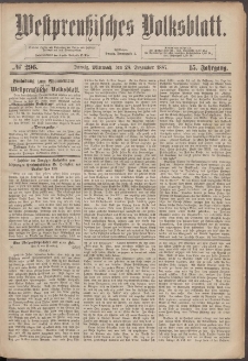 Westpreußisches Volksblatt 1887 28.12 nr 296