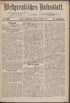 Westpreußisches Volksblatt 1887 29.12 nr 297
