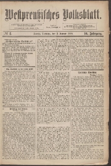 Westpreußisches Volksblatt 1888 03.01 nr 2