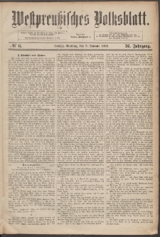Westpreußisches Volksblatt 1888 09.01 nr 6