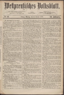 Westpreußisches Volksblatt 1888 16.01 nr 12