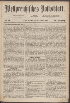 Westpreußisches Volksblatt 1888 18.01 nr 14