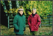 Zbigniew Śliwiński z przyjacielem w Jędrzejewie