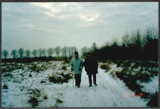 Zbigniew Śliwiński na spacerze z Magdaleną Szynkowską