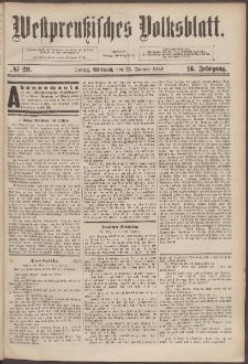 Westpreußisches Volksblatt 1888 25.01 nr 20