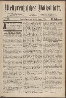 Westpreußisches Volksblatt 1888 26.01 nr 21