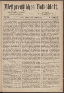 Westpreußisches Volksblatt 1888 17.02 nr 39