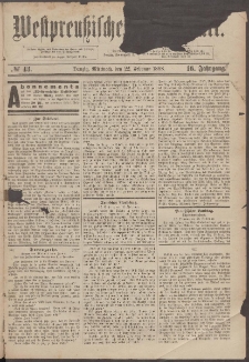 Westpreußisches Volksblatt 1888 22.02 nr 43