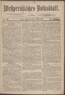 Westpreußisches Volksblatt 1888 01.03 nr 50