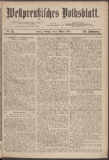 Westpreußisches Volksblatt 1888 02.03 nr 51