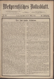 Westpreußisches Volksblatt 1888 10.03 nr 58