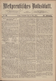 Westpreußisches Volksblatt 1888 24.03 nr 70