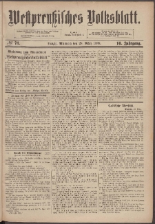 Westpreußisches Volksblatt 1888 28.03 nr 73