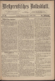 Westpreußisches Volksblatt 1888 5.04 nr 78