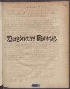 Vergöttertes Dantzig