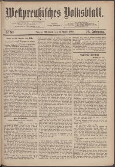 Westpreußisches Volksblatt 1888 11.04 nr 83