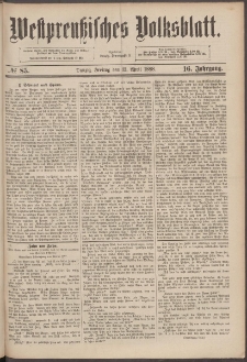 Westpreußisches Volksblatt 1888 13.04 nr 85