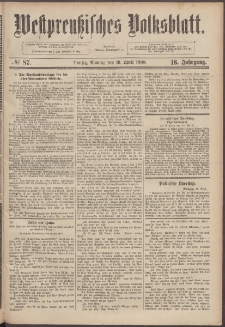 Westpreußisches Volksblatt 1888 16.04 nr 87