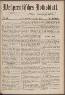 Westpreußisches Volksblatt 1888 18.04 nr 89