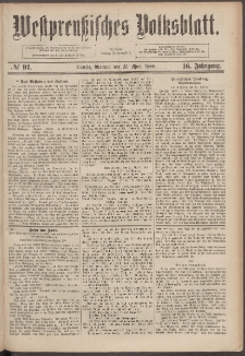 Westpreußisches Volksblatt 1888 22.04 nr 93