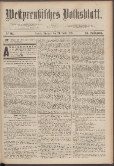 Westpreußisches Volksblatt 1888 23.04 nr 94