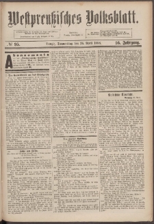 Westpreußisches Volksblatt 1888 26.04 nr 95