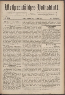 Westpreußisches Volksblatt 1888 09.05 nr 106