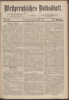 Westpreußisches Volksblatt 1888 11.05 nr 107